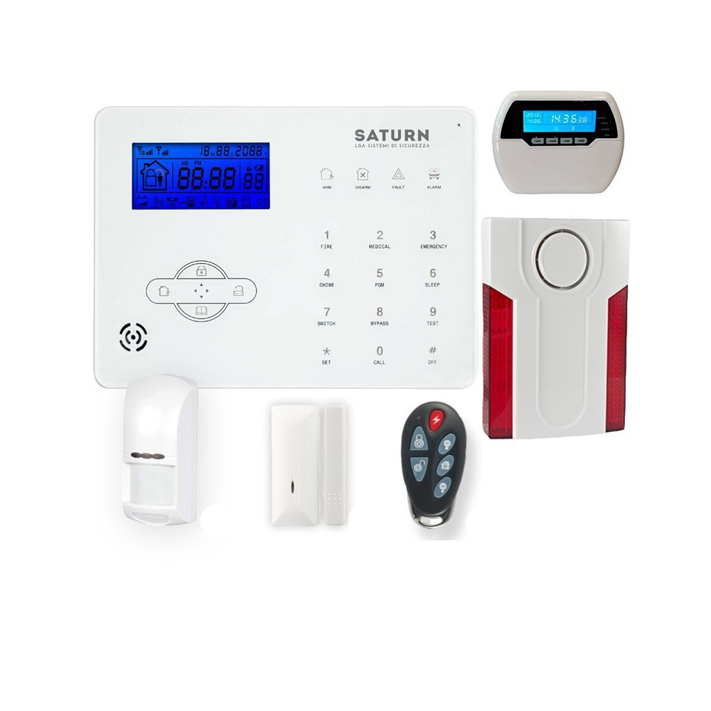 kit allarme casa wireless saturn con tastiera senza fili